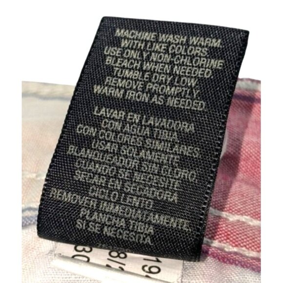 Arizona 16 Husky 31 waist Red, White Plaid 100% Cotton Cargo Shorts Pockets 39h - Picture 3 of 8